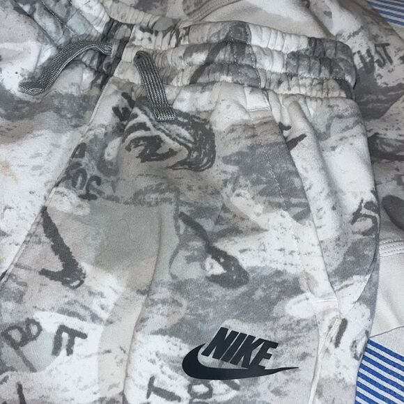 Nike Just Do It Graffiti Print Hooded Hoodie Sweatshirt Sweatpants 2 Piece Set - Picture 11 of 13